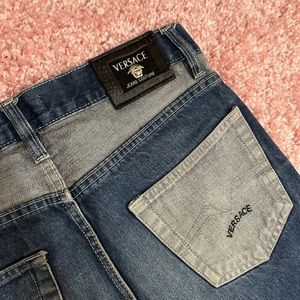 Vintage y2k early 2000s Versace jeans couture two-toned jeans marked 34 x 34